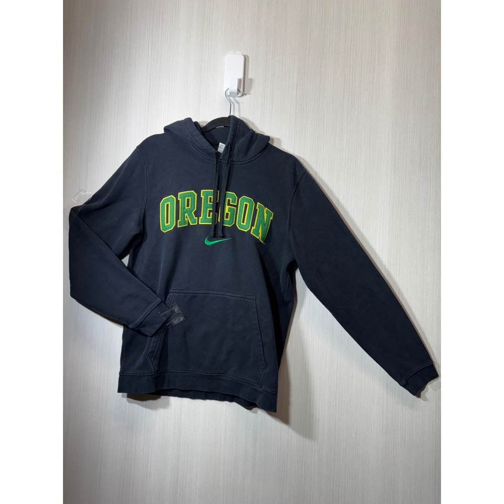 Nike Oregon Ducks Hoodie Mens Small Black Embroidered Pullover Sweatshirt